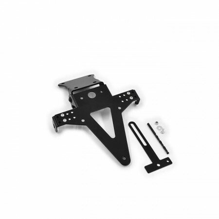 Kennzeichenhalter | KAWASAKI ZX-6R/RR 636 | 05-06 verstellbar | schwarz | inkl. Reflektorhalter