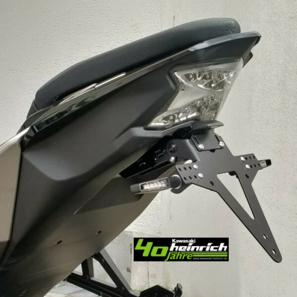 Kennzeichenhalter | KAWASAKI Z900 | Z-H2 | 17-24 verstellbar | schwarz | inkl. Reflektorhalter