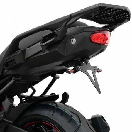 Kennzeichenhalter | KAWASAKI Versys 1000 | 17-18 verstellbar | schwarz | inkl. Reflektorhalter