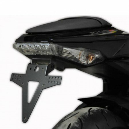 Kennzeichenhalter | KAWASAKI ZX-10R | 11-15 verstellbar | schwarz | inkl. Reflektorhalter