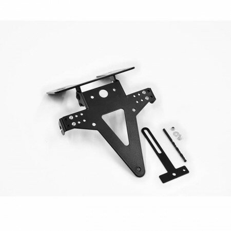 Kennzeichenhalter | KAWASAKI ER-6N / F | 05-08 verstellbar | schwarz | inkl. Reflektorhalter