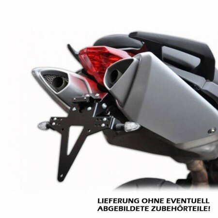 Kennzeichenhalter | APRILIA SL750 / GT Shiver verstellbar | schwarz | inkl. Reflektorhalter