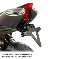 Kennzeichenhalter | APRILIA SMV750 Dorso | 08-11 verstellbar | schwarz | inkl. Reflektorhalter
