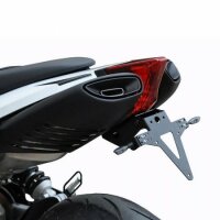 Kennzeichenhalter | APRILIA SMV750/ 900/ 1200 verstellbar | schwarz | inkl. Reflektorhalter