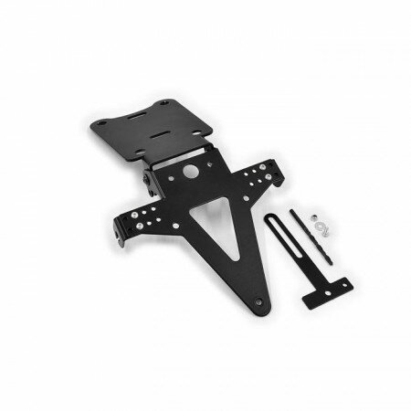 Kennzeichenhalter | BMW R1200S | 06-08 verstellbar | schwarz | inkl. Reflektorhalter
