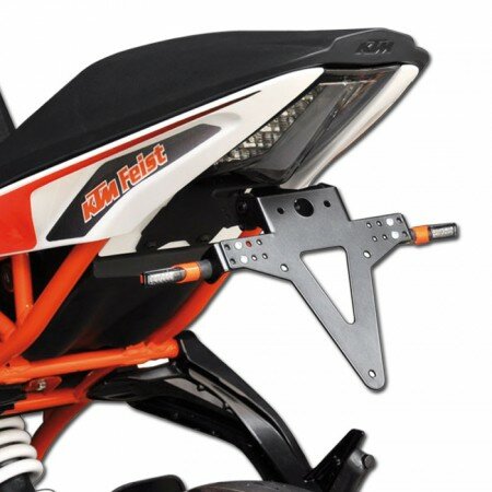 Kennzeichenhalter | KTM RC 125/200/390 | 14-18 verstellbar | schwarz | inkl. Reflektorhalter