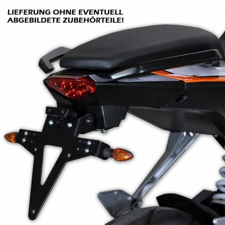 Kennzeichenhalter | KTM 125/200/390 Duke | 11-16 verstellbar | schwarz | inkl. Reflektorhalter