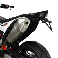 Kennzeichenhalter | KTM 690 SMC-R/Enduro R | 19-26 verstellbar | schwarz | inkl. Reflektorhalter