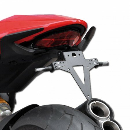 Kennzeichenhalter | DUCATI Monster 1200/S | 14-16 verstellbar | schwarz | inkl. Reflektorhalter