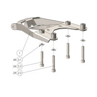 Kennzeichenhalter | HUSQVARNA 125 SVA/401 Vitpilen verstellbar | inkl. Reflektorhalter