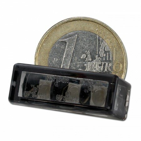 LED Einbaurücklicht "Brick3" | getönt 3 x SMD | Maße: B 27 x H 10 x T 12 mm | E-geprüft