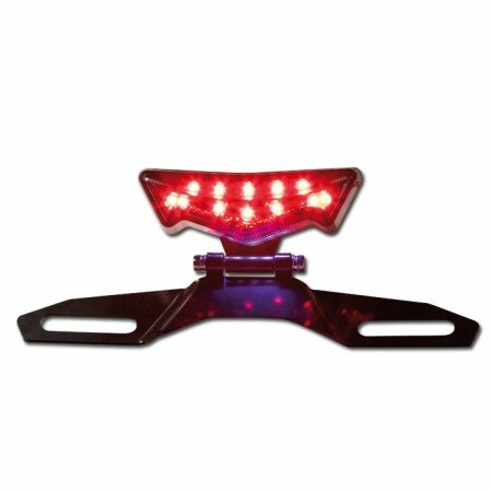 LED-Rücklicht "Joker" | getönt | verstellbar mit Halteplatte | Kabellänge ca. 19mm | E-geprüft