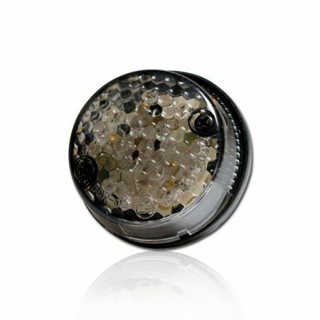 LED-Rücklicht "CNC" | mit KZB | getönt Ø 58 mm | H 25 mm | Bolzen M4 | E-geprüft