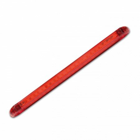 LED-Rücklicht "String" | rotes Glas | ohne KZB Maße: B 127 x H 9 x T 10 mm | E-geprüft*