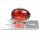 Mini-Rücklicht "Cat-Eye" | chrom | rot | mit KZB B 82 x H 50mm | + Halter | E-geprüft