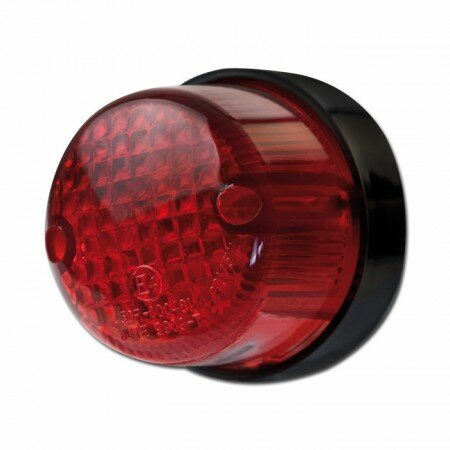 Mini-Rücklicht "Point" | schwarz | rot | mit KZB B 55 x H 45 mm | Lochabstand: 40mm | E-geprüft
