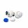 Nummernschildschrauben-Set | M6x20 | 6 Stck verzinkt mit Kappen 5 x weiß + 1 x blau
