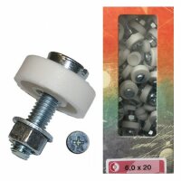 Nummernschildschrauben-Set "M6 x 20" | 100 Stck...