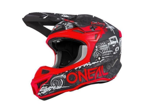 ONeal 5SRS Polyacrylite Helmet HR black/red L (59/60cm) ECE22.06