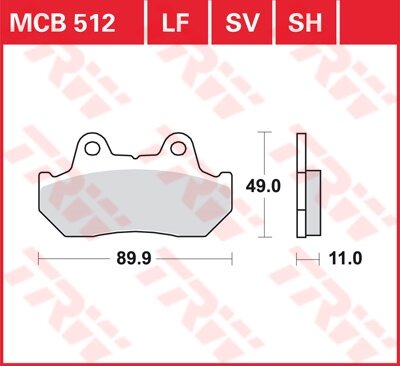TRW Scheibenbremsbelag MCB512