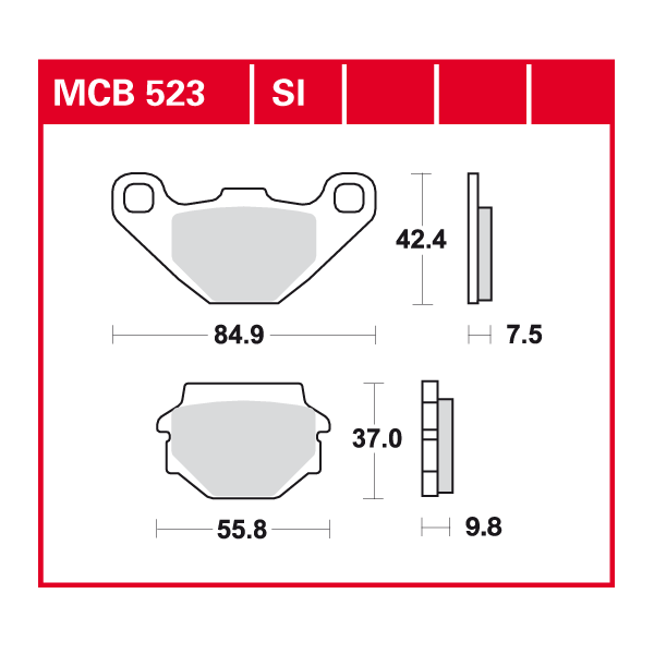 TRW Scheibenbremsbelag MCB523