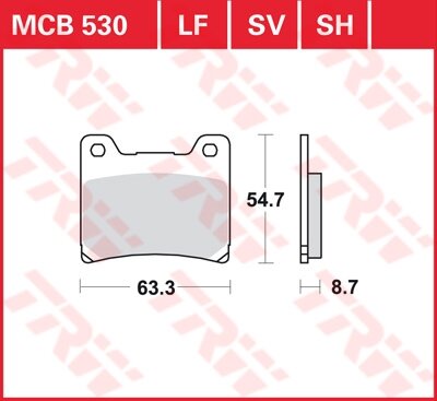 TRW Scheibenbremsbelag MCB530SH