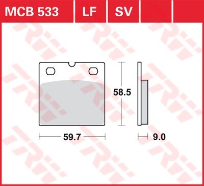 TRW Scheibenbremsbelag MCB533
