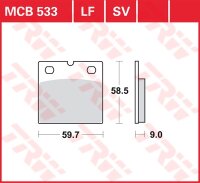TRW Scheibenbremsbelag MCB533SV