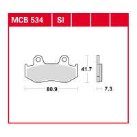 TRW Scheibenbremsbelag MCB534
