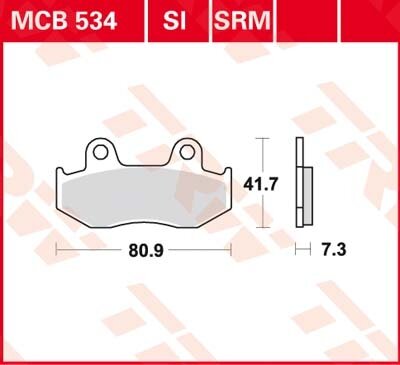 TRW Scheibenbremsbelag MCB534SRM
