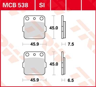 TRW Scheibenbremsbelag MCB538