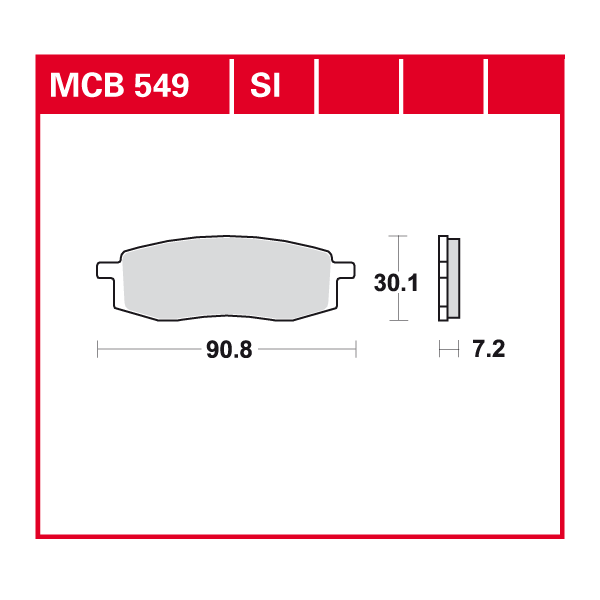 TRW Scheibenbremsbelag MCB549