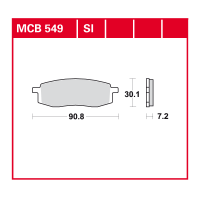 TRW Scheibenbremsbelag MCB549