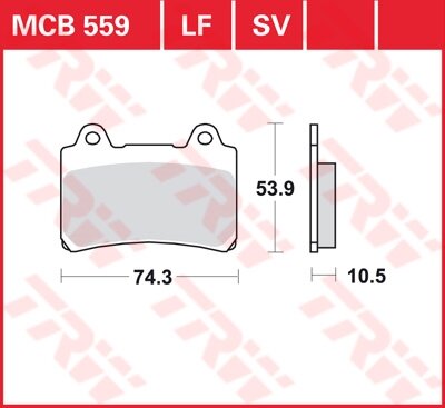 TRW Scheibenbremsbelag MCB559