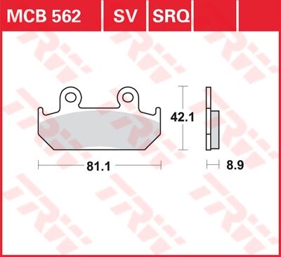 TRW Scheibenbremsbelag MCB562TRQ