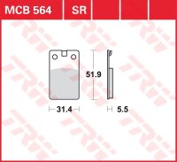 TRW Scheibenbremsbelag MCB564