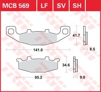 TRW Scheibenbremsbelag MCB569