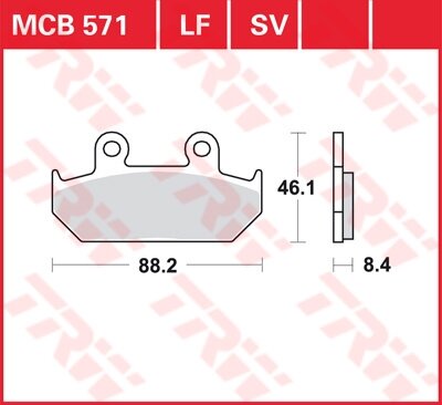 TRW Scheibenbremsbelag MCB571