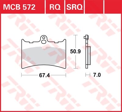 TRW Scheibenbremsbelag MCB572RQ