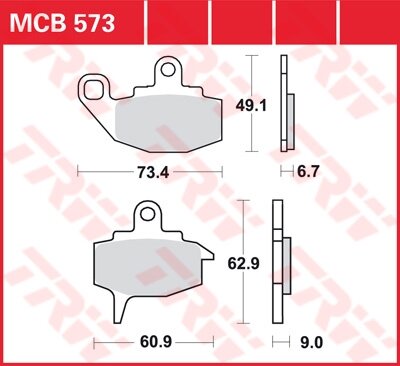 TRW Scheibenbremsbelag MCB573