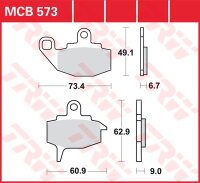 TRW Scheibenbremsbelag MCB573