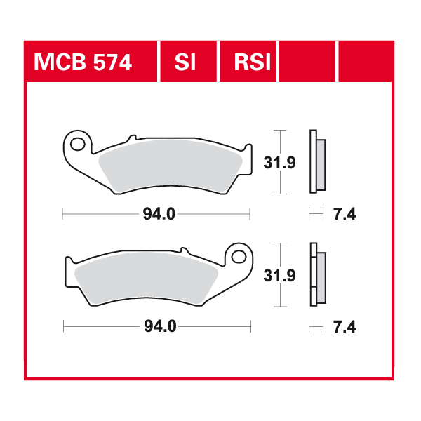 TRW Scheibenbremsbelag MCB574SI
