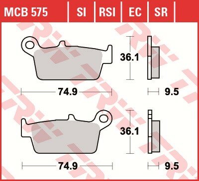 TRW Scheibenbremsbelag MCB575EC