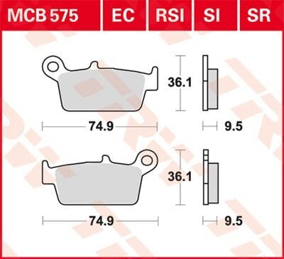 TRW Scheibenbremsbelag MCB575SR