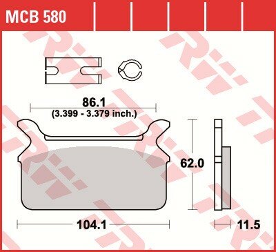 TRW Scheibenbremsbelag MCB580