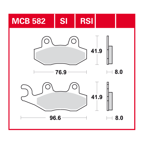 TRW Scheibenbremsbelag MCB582