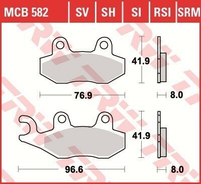 TRW Scheibenbremsbelag MCB582SV