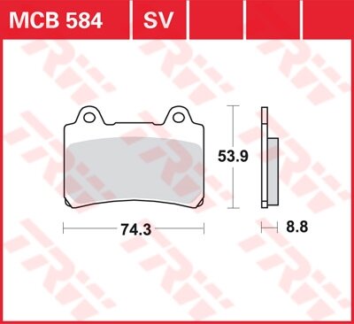 TRW Scheibenbremsbelag MCB584
