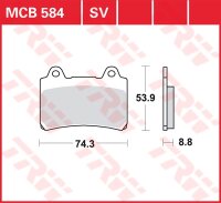 TRW Scheibenbremsbelag MCB584