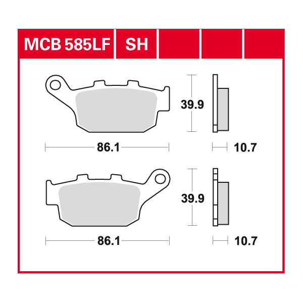 TRW Scheibenbremsbelag MCB585